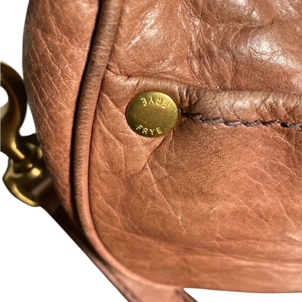 FRYE CAMPUS RIVET Brown Leather Women's Bag CROSSBODY
